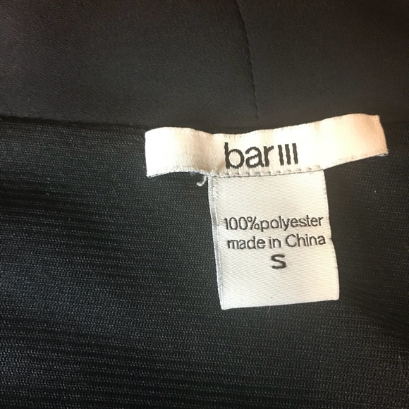 Bar III Deep V dress tie back LBD sexy pockets - Picture 7 of 8